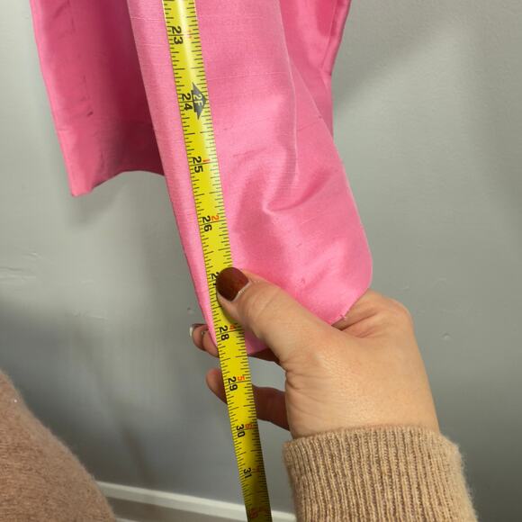 Deadstock 100% Silk Taffeta Pants Pink Vintage 90s Trousers Bubblegum Barbiecore - Picture 12 of 12